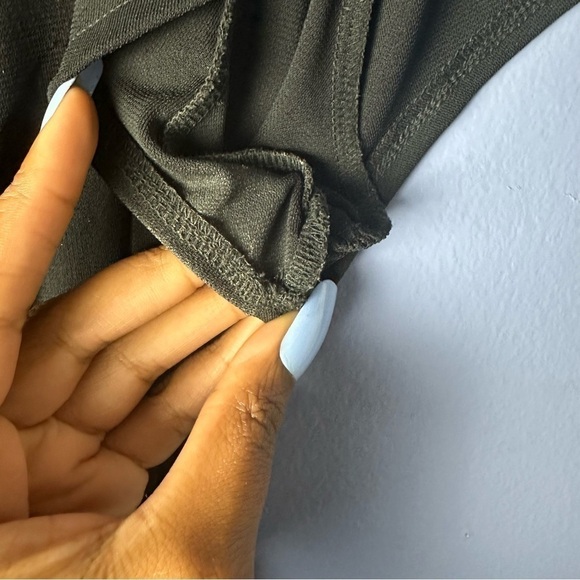 Isaac Mizrahi for target all black elegant form fitting midi wrap dress Size XXL - Picture 3 of 10